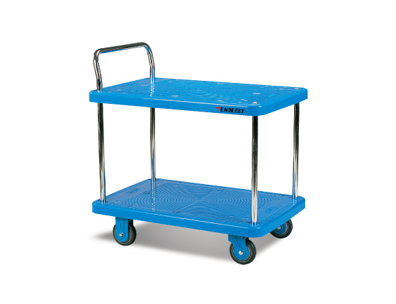 静音式双层塑料平板推车